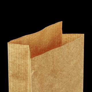 Block Bottom Paper Bag with Window 80x250+50mm