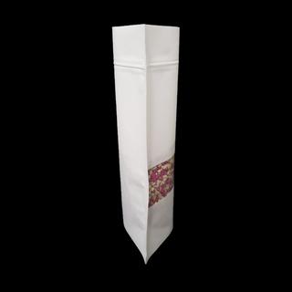 White Kraft Paper Doypack with Window 130x225+70mm