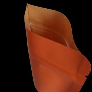 Doypack aus farbiges Kraftpapier mit Fenster 85x140+50mm Orange