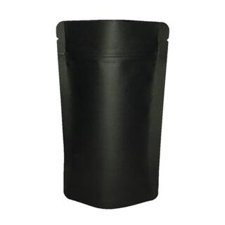 Doypack de papel kraft Negro sin Aluminio 110x185x65mm