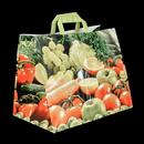 Kraft Paper Bag with Motif Fruits and Veggies 320x270+220mm