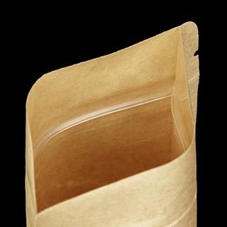 Kraft Paper Doypack with Window 130x225+70mm