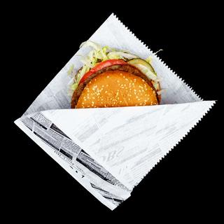 Hamburger Paper Wrap - Newsprint